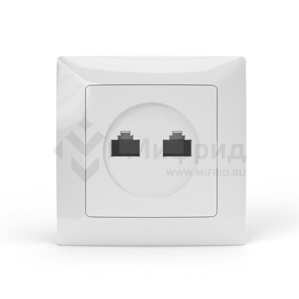 Розетка компьютерная 2-м СП AVA в сборе бел. TOKOV ELECTRIC TKL-AV-RC2-C01