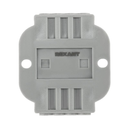 Клемма строительно-монтажная СМК проходная 222-424P 4п 0.08-4кв.мм с монтажной площадкой сер. (уп.25шт) Rexant 07-6264