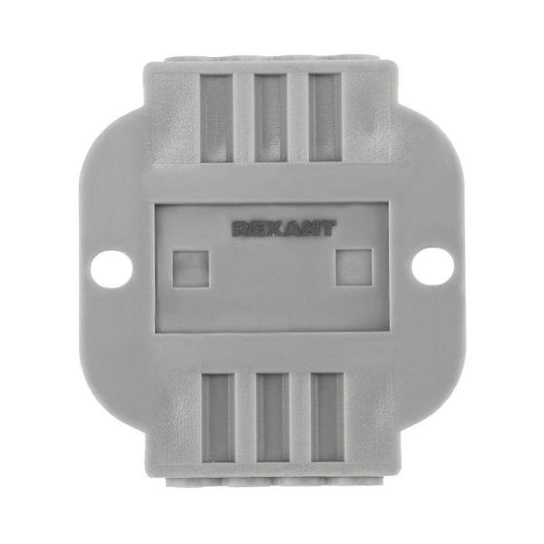 Клемма строительно-монтажная СМК проходная 222-424P 4п 0.08-4кв.мм с монтажной площадкой сер. (уп.25шт) Rexant 07-6264