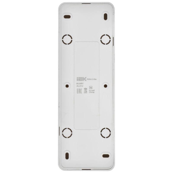 Розетка 4-м ОП GLORY РС24-2-ХБм 10А без заземл. без защ. шторок бел. матов. IEK ERH40-K01M-10