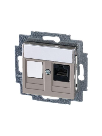 Розетка компьютерная Levit RJ45 кат.5E с заглушкой кофе макиато ABB 2CHH295117A6018 Розетка компьютерная Levit RJ45 кат.5E с заглушкой кофе макиато ABB 2CHH295117A6018