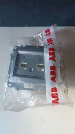 Розетка компьютерная 2-м Cosmo RJ45 кат.6 механизм алюм. ABB 619-011000-248 Розетка компьютерная 2-м Cosmo RJ45 кат.6 механизм алюм. ABB 619-011000-248
