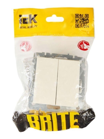 Выключатель проходной 2-кл. СП BRITE ВС10-2-6-БрКр 10А механизм беж. IEK BR-V22-0-10-K10 Выключатель проходной 2-кл. СП BRITE ВС10-2-6-БрКр 10А механизм беж. IEK BR-V22-0-10-K10