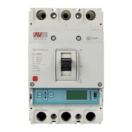Выключатель автоматический 3п 250А 50кА AV POWER-2/3 ETU6.0 AVERES EKF mccb-23-250-6.0-av Выключатель автоматический 3п 250А 50кА AV POWER-2/3 ETU6.0 AVERES EKF mccb-23-250-6.0-av