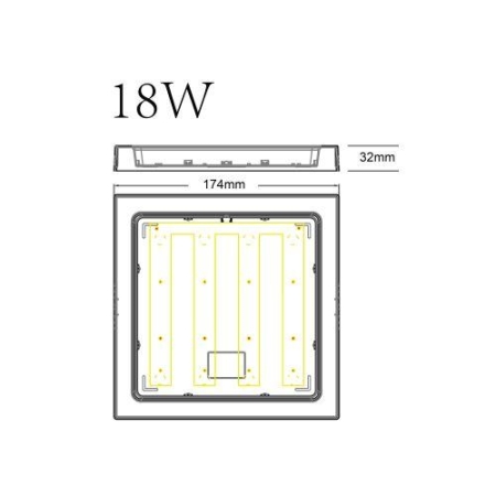 Светильник светодиодный LED 20-18-6K 18Вт 6500К накладной квадратный ЭРА Б0057454 Светильник светодиодный LED 20-18-6K 18Вт 6500К накладной квадратный ЭРА Б0057454