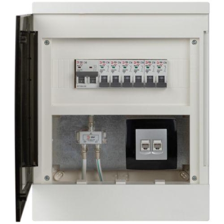 Щит распределительный со слаботочным отсеком MultiBox bs-12s навесной пластиковый 12 модулей IP41 Эра Б0059314