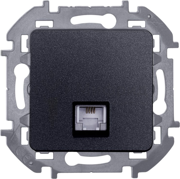 Розетка телефонная СП Inspiria RJ11 IP20 механизм антрацит IEK 673823