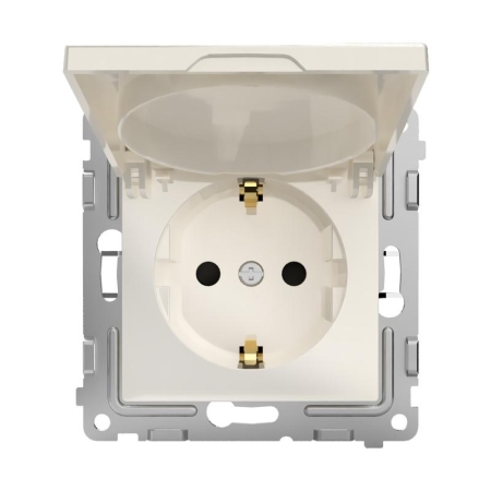 Розетка 1-м СП Pixel 16А IP20 с заземл. защ. шторки с крышкой механизм беж. TOKOV ELECTRIC TKE-PX-R1ZSW1-C02 Розетка 1-м СП Pixel 16А IP20 с заземл. защ. шторки с крышкой механизм беж. TOKOV ELECTRIC TKE-PX-R1ZSW1-C02