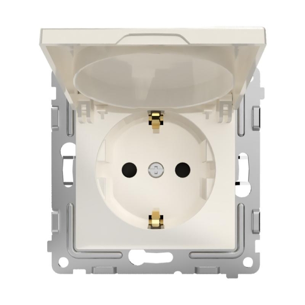 Розетка 1-м СП Pixel 16А IP20 с заземл. защ. шторки с крышкой механизм беж. TOKOV ELECTRIC TKE-PX-R1ZSW1-C02 Розетка 1-м СП Pixel 16А IP20 с заземл. защ. шторки с крышкой механизм беж. TOKOV ELECTRIC TKE-PX-R1ZSW1-C02