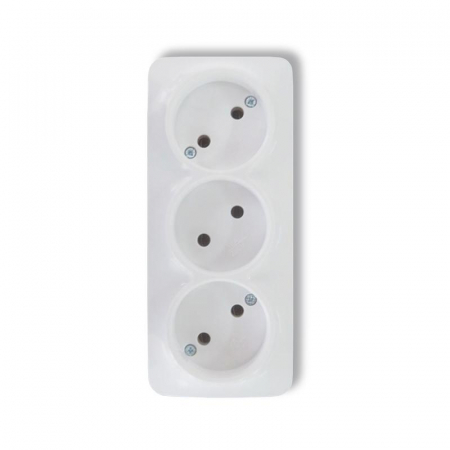 Розетка 3-м ОП Frea 16А IP20 250В без заземл. АБС-пластик бел. TOKOV ELECTRIC TKE-FR-R3-C01 Розетка 3-м ОП Frea 16А IP20 250В без заземл. АБС-пластик бел. TOKOV ELECTRIC TKE-FR-R3-C01