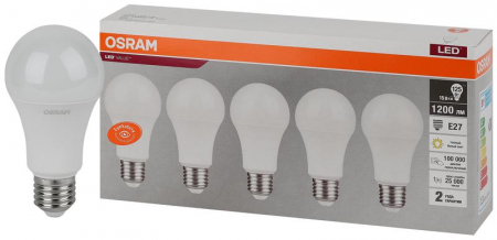 Лампа светодиодная LED Value LVCLA125 15SW/830 15Вт грушевидная матовая E27 230В 2х5 RU (уп.5шт) OSRAM 4058075577800 Лампа светодиодная LED Value LVCLA125 15SW/830 15Вт грушевидная матовая E27 230В 2х5 RU (уп.5шт) OSRAM 4058075577800