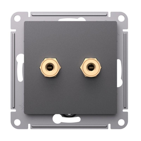 Аудиорозетка двойная AtlasDesign базальт SE ATN001487 Аудиорозетка двойная AtlasDesign базальт SE ATN001487