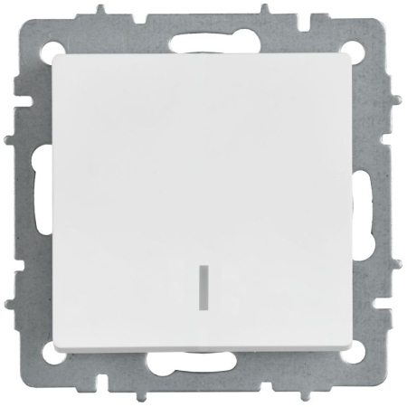 Выключатель 1-кл. СП BRITE ВС10-1-1-БрАБ 10А с индикацией механизм арктич. бел. IEK BR-V10-1-10-K91