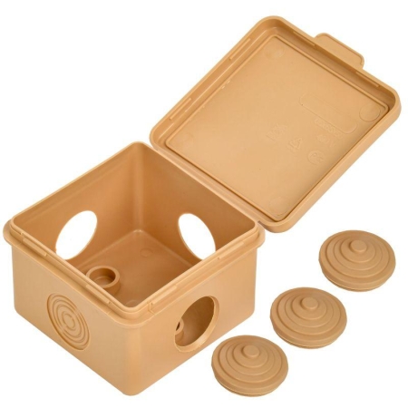 Коробка распаячная ОП КМ 65х65х50 IP54 откид. крышка 4 ввода сосна IEK UKO31-065-065-050-K34-54