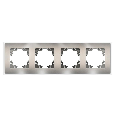 Рамка 4-м Афина стеклянная мокко UNIVersal 2287