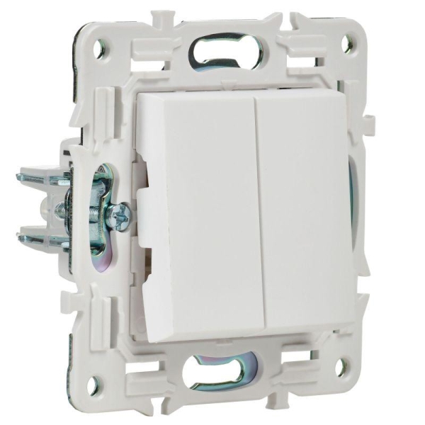 Выключатель 2-кл. SKANDY 10А SK-V04W арктич. бел. IEK SK-V20-0-10-K01