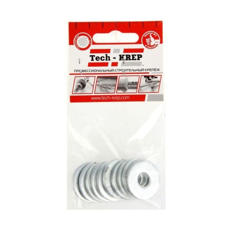 Шайба кузовная М10 DIN 9021 цинк. (пакет) (уп.10шт) Tech-Krep/Zitar 103039