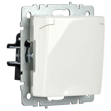 Розетка BRITE РСбш10-3-44-БрБ 16А IP44 с заземл. защ. шторки с крышкой механизм бел. IEK BR-R16-16-44-K01 Розетка BRITE РСбш10-3-44-БрБ 16А IP44 с заземл. защ. шторки с крышкой механизм бел. IEK BR-R16-16-44-K01