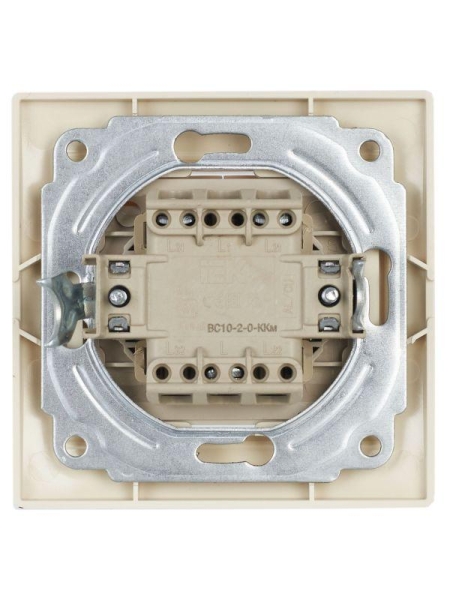 Выключатель 2-кл. СП Кварта 10А IP20 ВС10-2-0-ККм крем. GENERICA EVK20-K33-10-DM