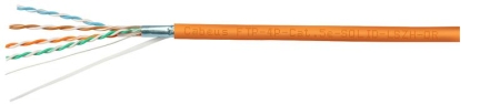 Кабель витая пара F/UTP кат.5E 4х2х24AWG solid LSZH нг(А)-HF FTP-4P-Cat.5e-SOLID-LSZH оранж. (уп.305м) Cabeus 7199c Кабель витая пара F/UTP кат.5E 4х2х24AWG solid LSZH нг(А)-HF FTP-4P-Cat.5e-SOLID-LSZH оранж. (уп.305м) Cabeus 7199c