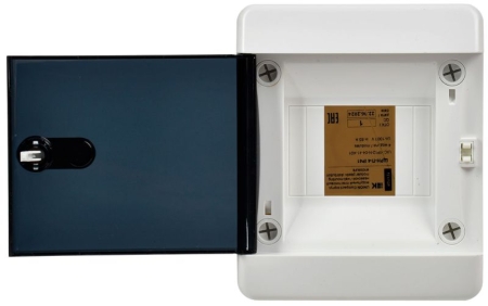 Корпус ЩРН-П-4 UNION Compact IP41 черн. прозр. дверь пластик. IEK UIC-KP12-N-04-41-K01