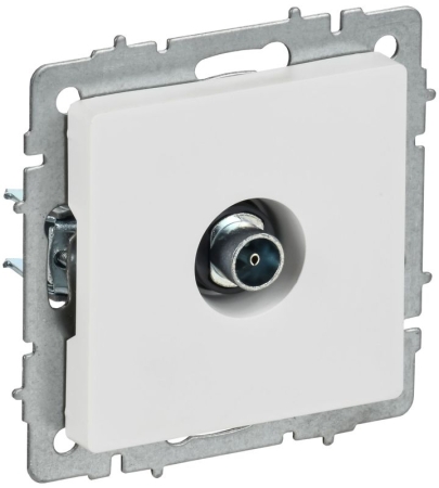 Розетка телевизионная оконечная TV СП BRITE РТВ11-0-БрАБ механизм арктич. бел. IEK BR-A10-O-K91