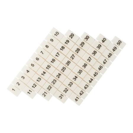 Маркеры для UT/ST/Push-in 6 с нумерацией 1-50 (уп.100шт) EKF zb-st-6-1-50