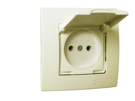 Розетка Lillium с заземл. и крышкой Makel 32010029 Розетка Lillium с заземл. и крышкой Makel 32010029
