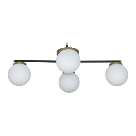 Светильник "Злата" 141 (плафон 8728) НСБ 01-4х25-101 G9 [ИМ] потолочн. черн.зол. Элетех 1005405280