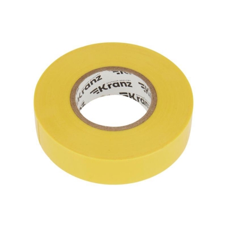 Изолента ПВХ профессиональная 0.18х19мм 20м желт. Kranz KR-09-2802
