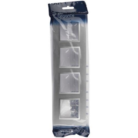 Рамка 4-м Elegance 14-5014-03 Classic алюм. Эра Б0060588