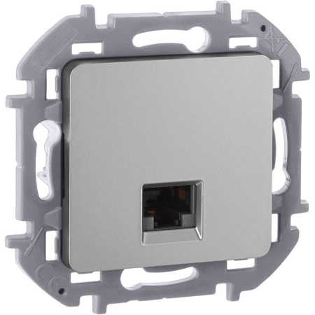 Розетка компьютерная Inspiria RJ45 кат.5E UTP алюм. IEK 673827 Розетка компьютерная Inspiria RJ45 кат.5E UTP алюм. IEK 673827