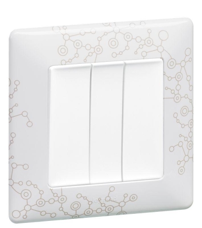 Выключатель 3-кл. СП Valena Life 10А IP20 250В 10AX с лицев. панелью винтов. зажимы механизм бел. Leg 752403