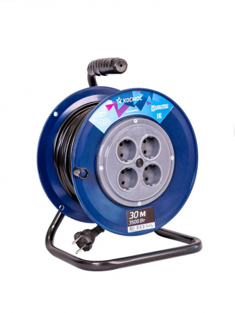 Удлинитель на катушке 4х30м 16А IP20 3.5кВт ПВС 2х1.5 КОСМОС YKKsm30m-4g(16A) Удлинитель на катушке 4х30м 16А IP20 3.5кВт ПВС 2х1.5 КОСМОС YKKsm30m-4g(16A)