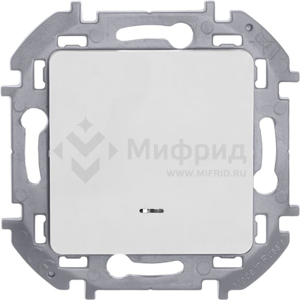 Переключатель 1-кл. 1п 1мод. СП Inspiria 10А IP20 250В 10AX с подсветкой/индикацией механизм бел. IEK 673660