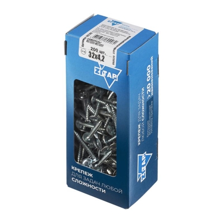 Саморез для тонкого метал. листа 4.2х32 (коробка) (уп.200шт) Zitar 102142