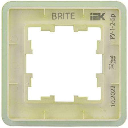 Рамка 1-м BRITE РУ-1-2-Бр стекло эко грин RE IEK BR-M12-G-41-K06 Рамка 1-м BRITE РУ-1-2-Бр стекло эко грин RE IEK BR-M12-G-41-K06