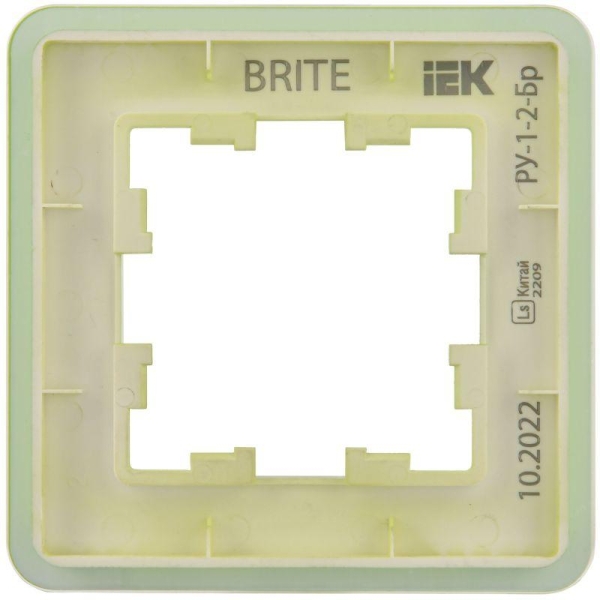 Рамка 1-м BRITE РУ-1-2-Бр стекло эко грин RE IEK BR-M12-G-41-K06 Рамка 1-м BRITE РУ-1-2-Бр стекло эко грин RE IEK BR-M12-G-41-K06