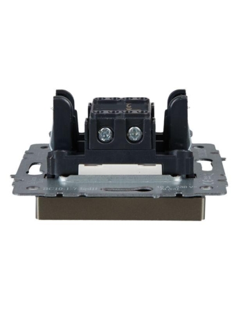 Выключатель проходной 1-кл. СП BRITE ВС10-1-7-БрШ 10А с индик. механизм шампань IEK BR-V12-1-10-K37