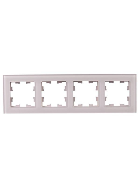 Рамка 4-м BRITE РУ-4-2-Бр стекло розовый матов. IEK BR-M42-G-31-K14