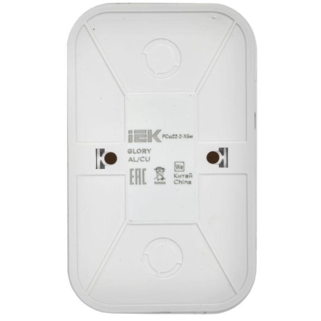 Розетка 2-м ОП GLORY РСш22-2-ХБм 10А без заземл. защ. шторки бел. матов. IEK ERH23-K01M-10 Розетка 2-м ОП GLORY РСш22-2-ХБм 10А без заземл. защ. шторки бел. матов. IEK ERH23-K01M-10