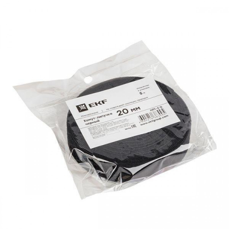 Хомут-липучка 20мм черн. (5м/ролл) PROxima EKF hlft-2-b Хомут-липучка 20мм черн. (5м/ролл) PROxima EKF hlft-2-b