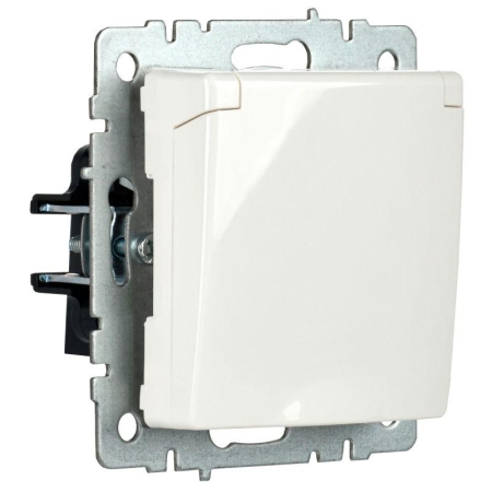 Розетка BRITE РСбш10-3-БрБ 16А IP20 с заземл. защ. шторки с крышкой механизм бел. IEK BR-R16-16-K01 Розетка BRITE РСбш10-3-БрБ 16А IP20 с заземл. защ. шторки с крышкой механизм бел. IEK BR-R16-16-K01