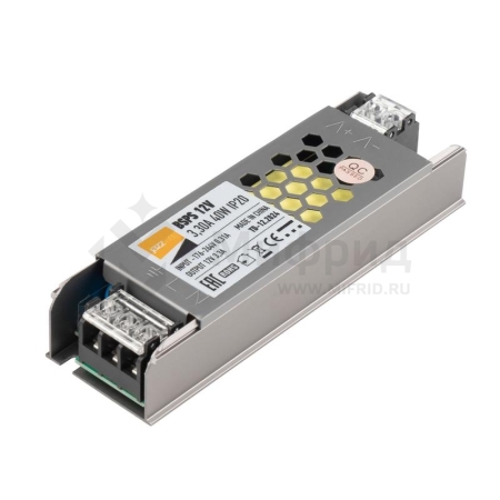 Блок питания для светодиод. ленты BSPS 40Вт 3.3А 12В IP20 метал. JazzWay 3329334A