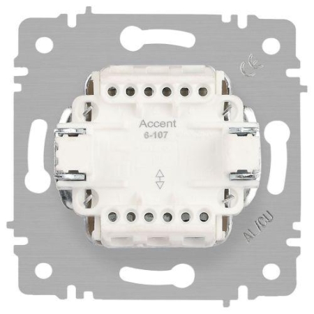 Переключатель 2-кл. СП Accent 6-107-10 10А IP20 250В AL/CU венге Intro Б0063574