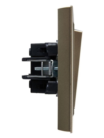 Выключатель 2-кл. СП BRITE ВСР10-2-0-БрШ 10А в сборе шампань IEK BR-V20-0-10-K37-F