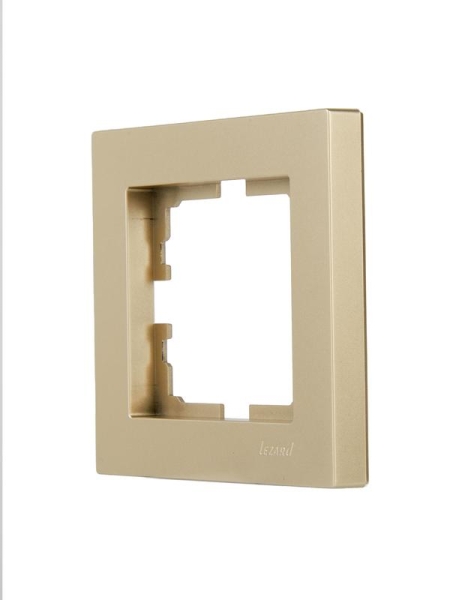 Рамка 1-м VESNA горизонт. без вставки зол. LEZARD 742-3600-146 Рамка 1-м VESNA горизонт. без вставки зол. LEZARD 742-3600-146