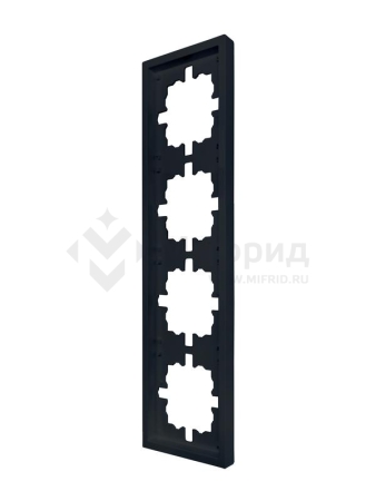 Рамка 4-м ZIMA горизонт. черн. бархат LEZARD 704-4200-149