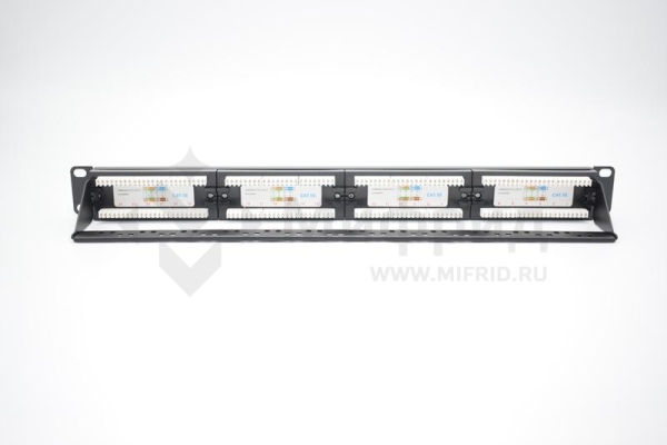 Патч-панель 19дюйм 1U кат.5E неэкранир. 24 порта RJ-45 Dual IDC с задн. кабельным организатором TOKOV ELECTRIC TKE-PP-5E-1U-24P-UTP-CO