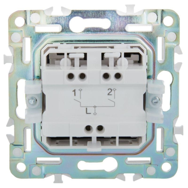 Выключатель 2-кл. SKANDY 10А SK-V09G с индикацией графит IEK SK-V20-1-10-K53